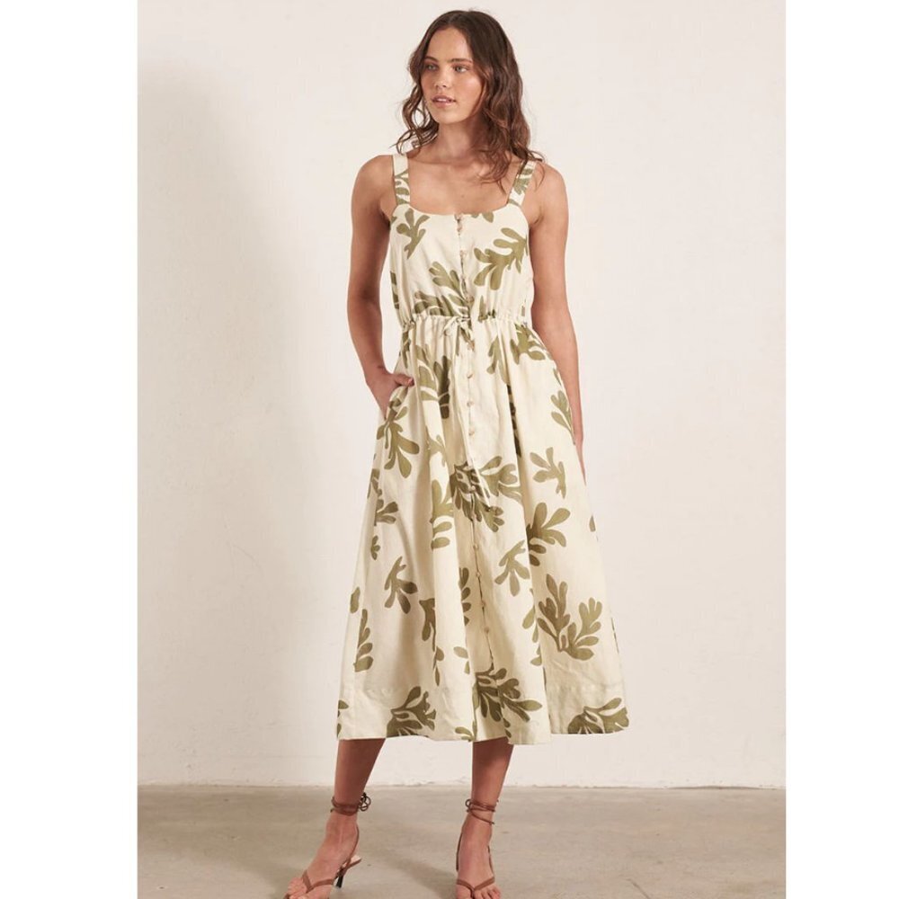 MON RENN  COMPOSE MIDI DRESS - COMPOSE PRINT - Picture 2 of 4